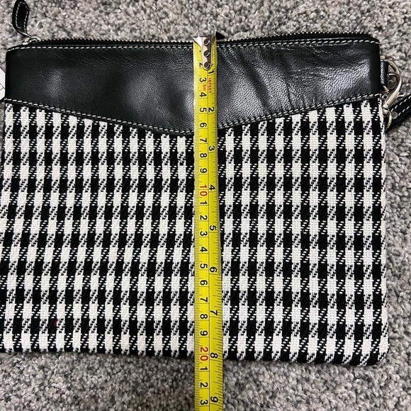 Punctuate Baker Street Houndstooth Zip Pencil Organizer Pouch/wristlet Leather - Picture 7 of 7